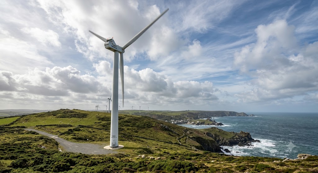 Wind turbine with slewing bearings Wind turbine with slewing bearings