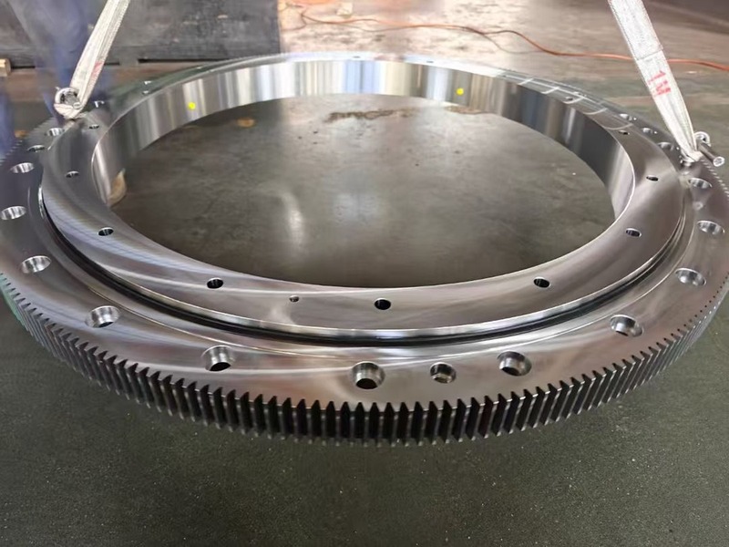 Slewing bearing installed in a CNC machine tool application Slewing bearing installed in a CNC machine tool application